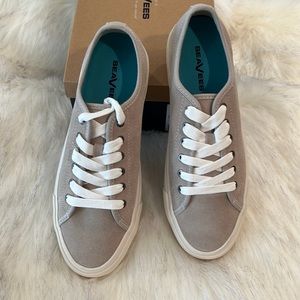 SeaVees Monterey Sneaker Platform in Cobblestone Suede Size 10 NIB
